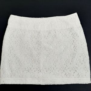 2/$20 Cream color Lace Mini Skirt Size Large
